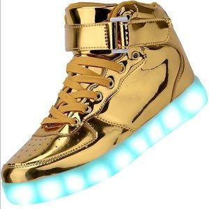 Odema/Amazon gold light up shoes/sneakers